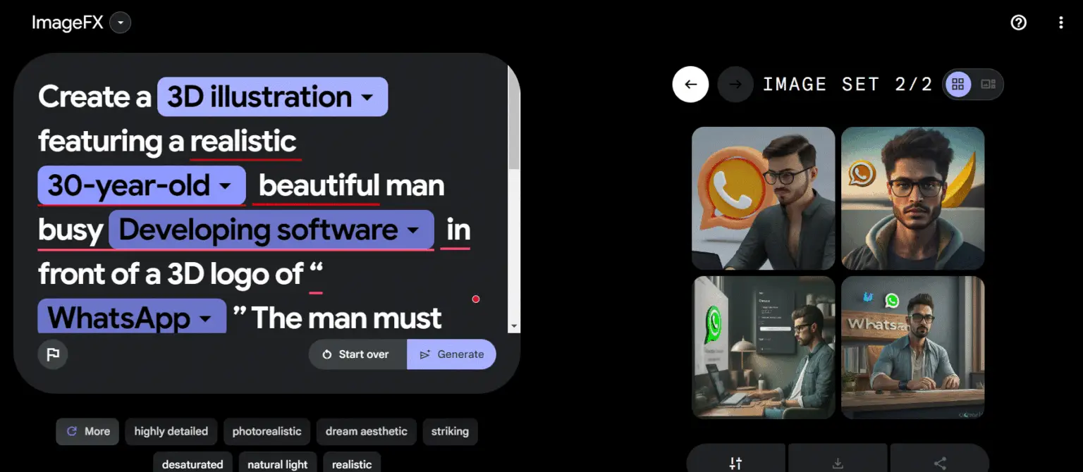 Imagefx Image Prompt Output